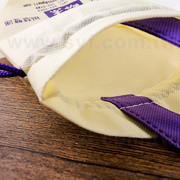 客製化束口袋-單色網版印刷-不織布材質加提袋-製作推薦環保束口包-8648-7